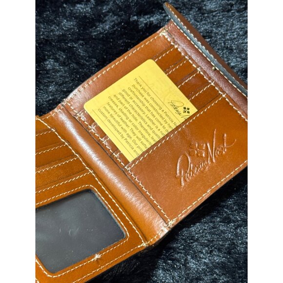 Patricia Nash Brown Leather Bi-Fold Wallet With Kiss-Lock Coin  NWOT - Picture 5 of 9